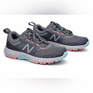 New Balance 510v5 Gray Trail Running Shoes Teal Coral Sz 6‎ Hiking Outdoors Walk